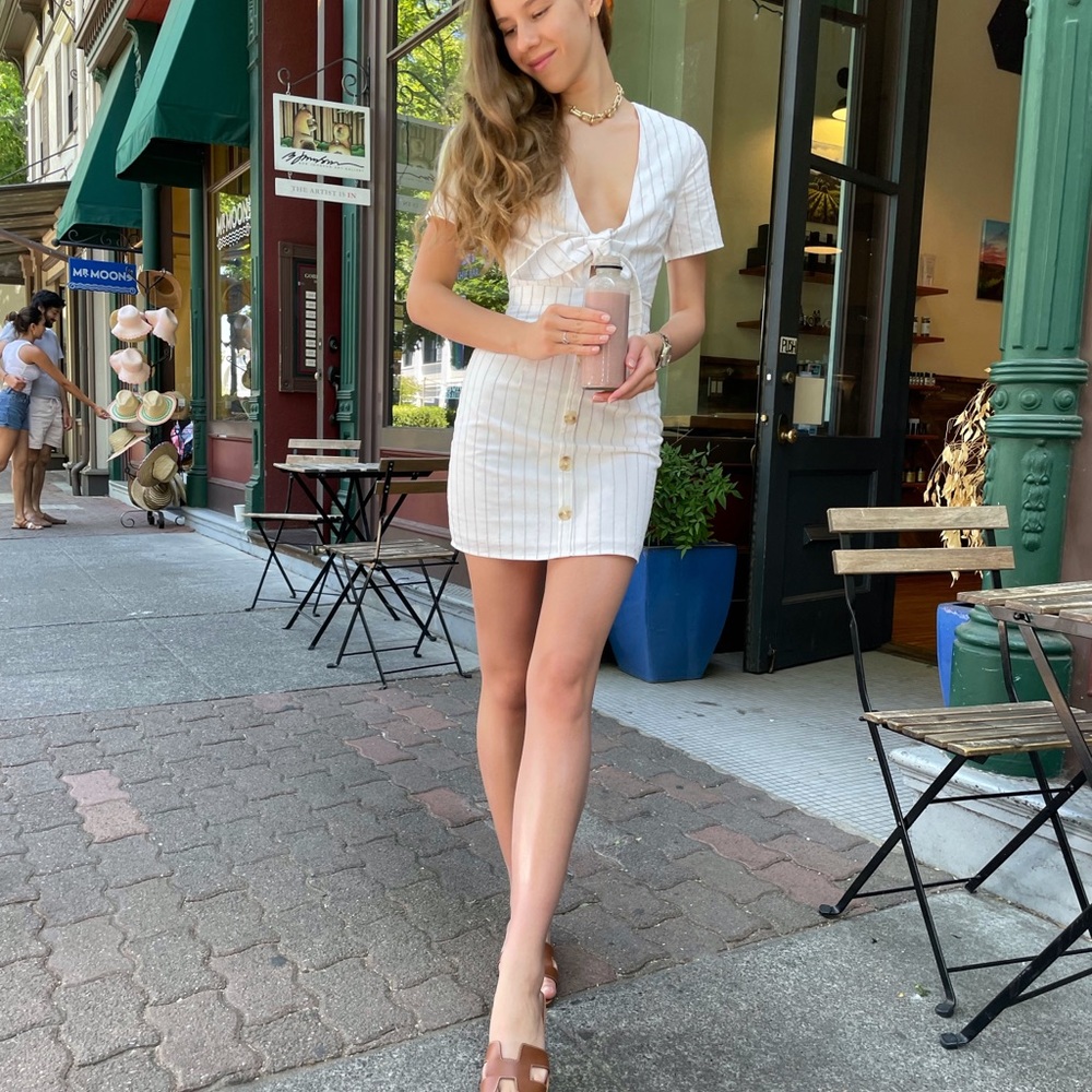 Mini linen dress